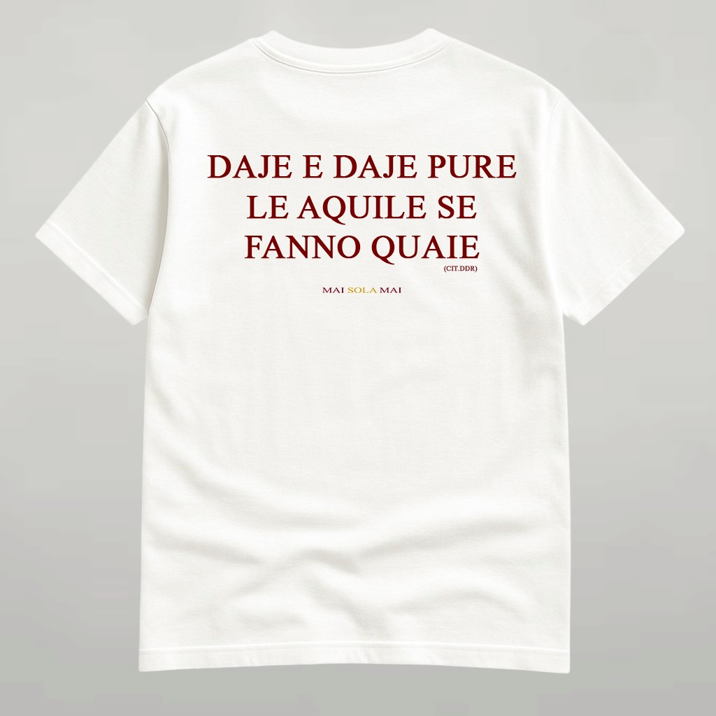 T-shirt bianca Daje e Daje retro