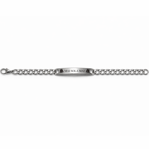 Bracciale a Maglie "Mai Sola Mai" — Acciaio