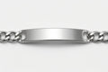 Bracciale targhetta in acciaio personalizzabile MAI SOLA MAI, vista frontale
