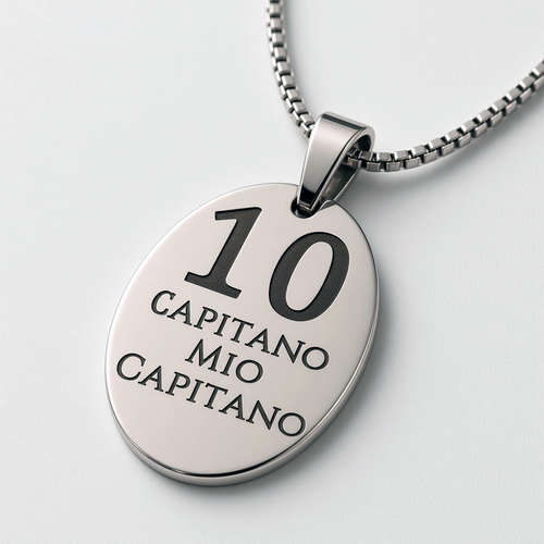 Collana Ovale "Capitano Mio Capitano" — Acciaio