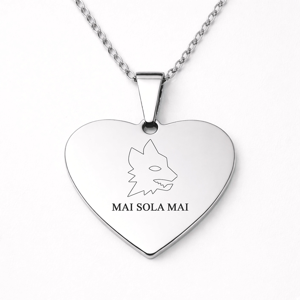 Collana cuore MAI SOLA MAI acciaio