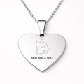 Collana cuore MAI SOLA MAI acciaio