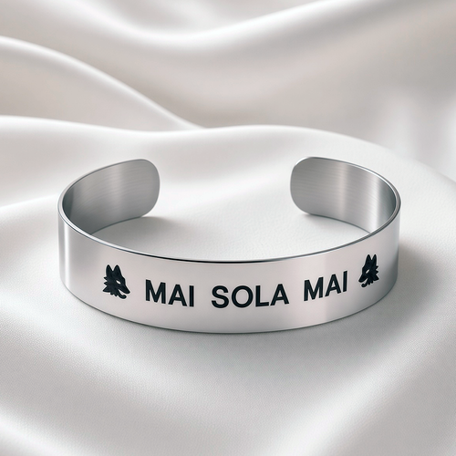 Bracciale Acciaio Rigido MAI SOLA MAI