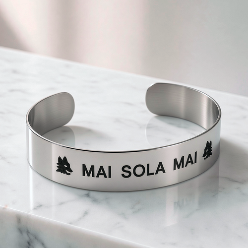 Bracciale rigido MAI SOLA MAI, vista prodotto