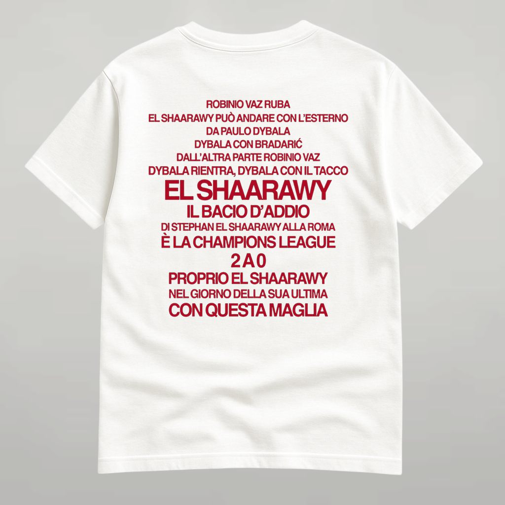 Maglietta "Il Bacio d'Addio" El Shaarawy — Bianco | MAI SOLA MAI
