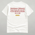 T-shirt bianca coro giallorosso retro