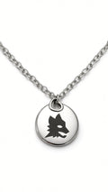 Collana medaglietta lupo MAI SOLA MAI acciaio