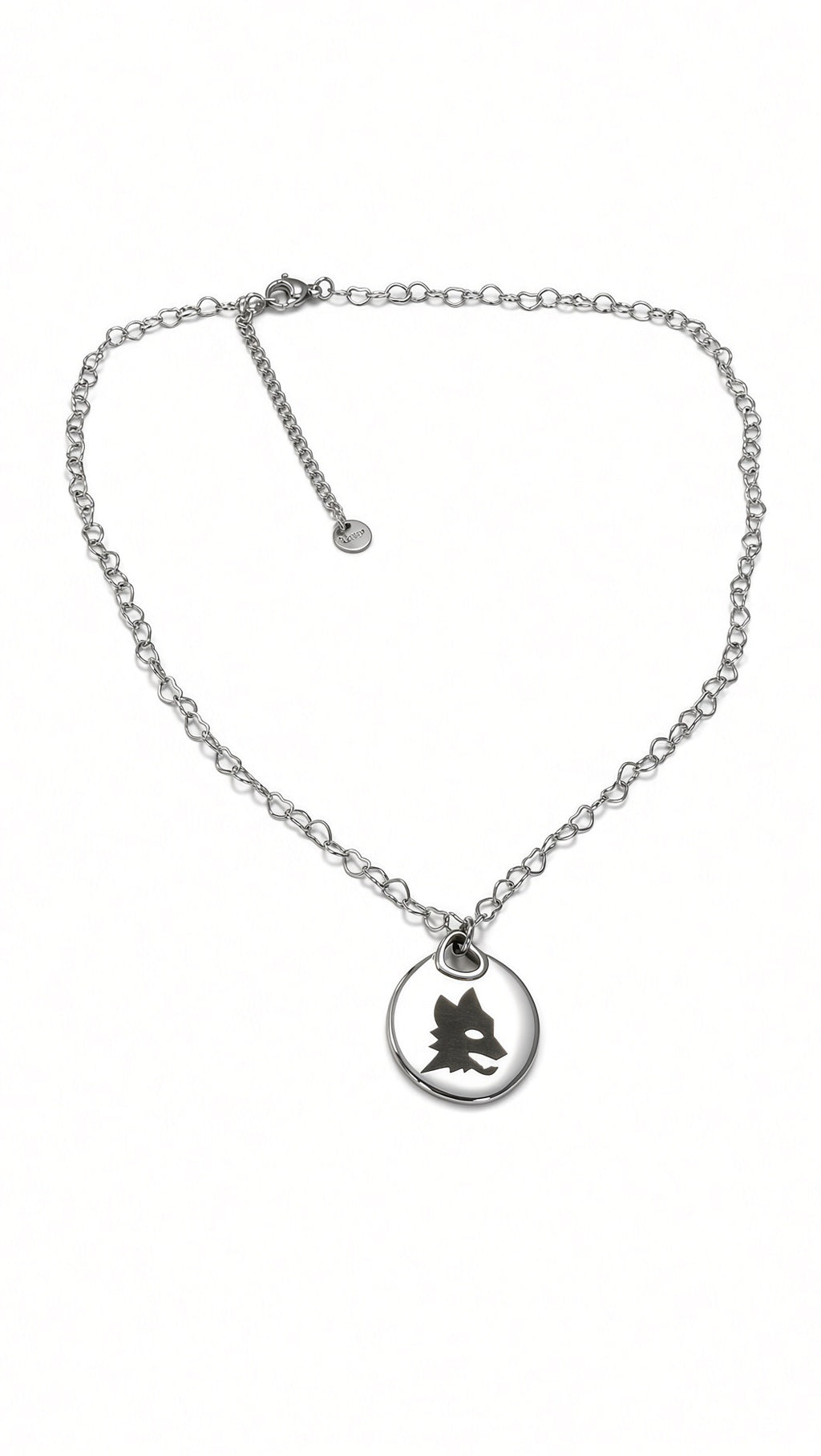 Collana medaglietta lupo catenina regolabile