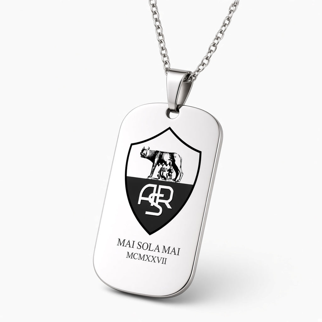 Collana Targhetta Stemma ASR Acciaio | MAI SOLA MAI