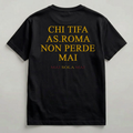 T-shirt nera Non Perde Mai retro