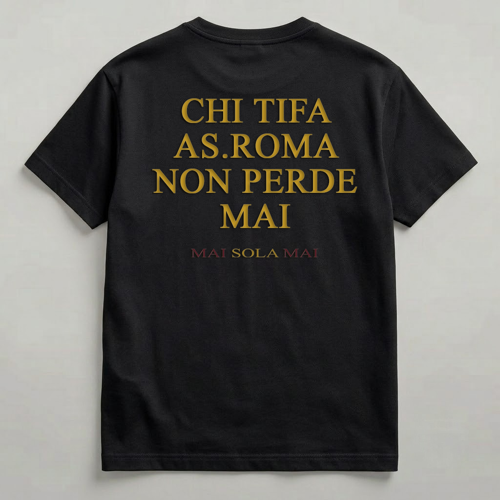 T-shirt nera Non Perde Mai retro