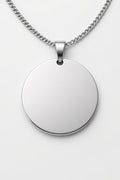Collana tonda in acciaio personalizzabile MAI SOLA MAI, vista frontale